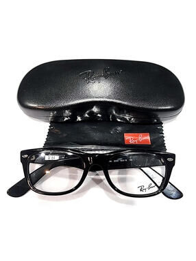 Ray Ban RB5184 2000 Glossy Black Oval Eyeglasses Frame 50-18 145 New